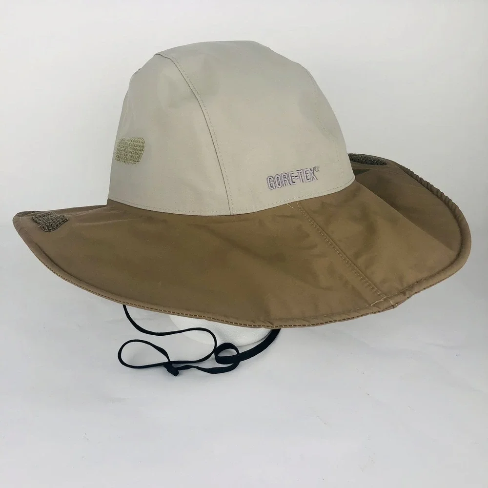 Outdoor Research Seattle Rain Sun Hat Khaki Tan XL GORE-TEX Waterproof Gorpcore